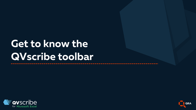 Get to know the QVscribe toolbar -1