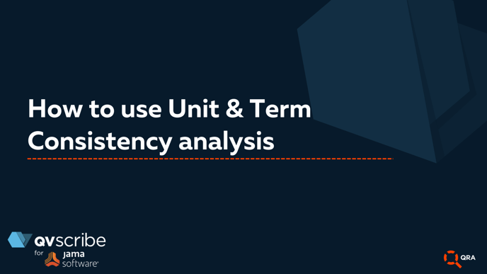 How to use Unit & Term Consistency analysis-4